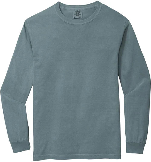 Comfort Colors Heavyweight Ring Spun Long Sleeve Tee with custom logo embroidery