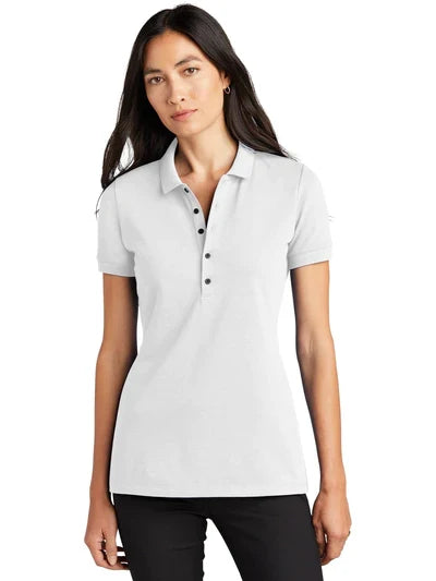 Mercer+Mettle Ladies Stretch Heavyweight Pique Polo with custom logo embroidery