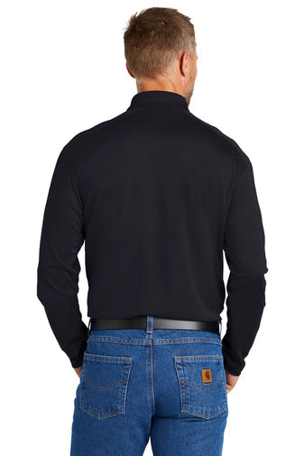 CornerStone Select Lightweight Snag-Proof Long Sleeve Polo with custom logo embroidery