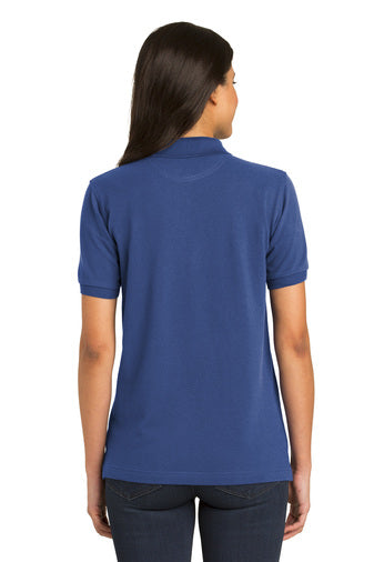 Port Authority Ladies Heavyweight Cotton Pique Polo with custom logo embroidery