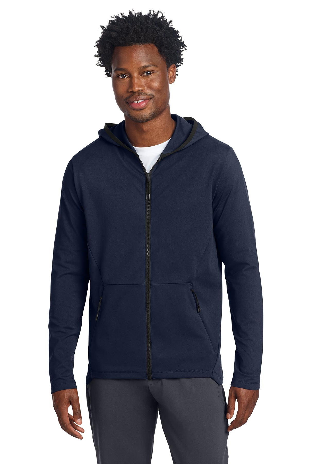 Sport-Tek Circuit Hooded Full-Zip with custom logo embroidery