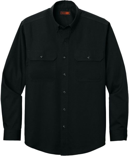 CornerStone Long Sleeve Select Ripstop Shirt with custom logo embroidery