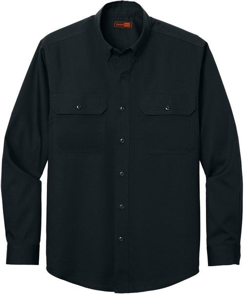CornerStone Long Sleeve Select Ripstop Shirt with custom logo embroidery