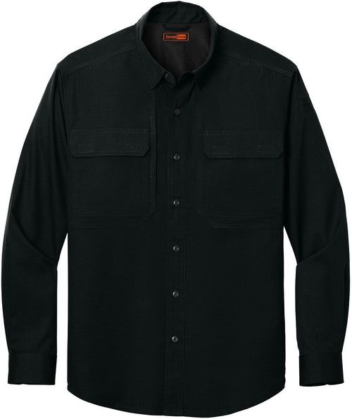 CornerStone Long Sleeve Select Tactical Shirt with custom logo embroidery