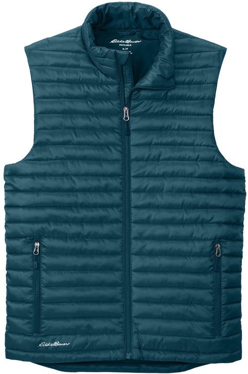 Eddie Bauer Packable Quilted Vest with custom logo embroidery