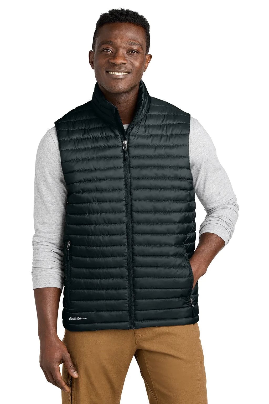 Eddie Bauer Packable Quilted Vest with custom logo embroidery