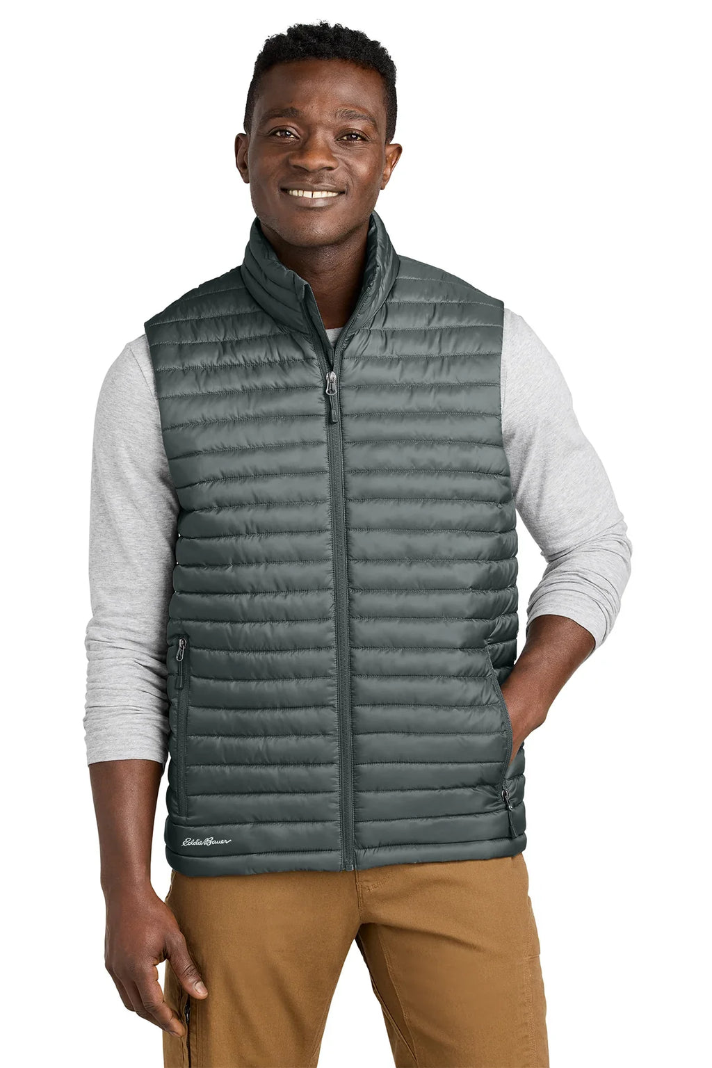 Eddie Bauer Packable Quilted Vest with custom logo embroidery