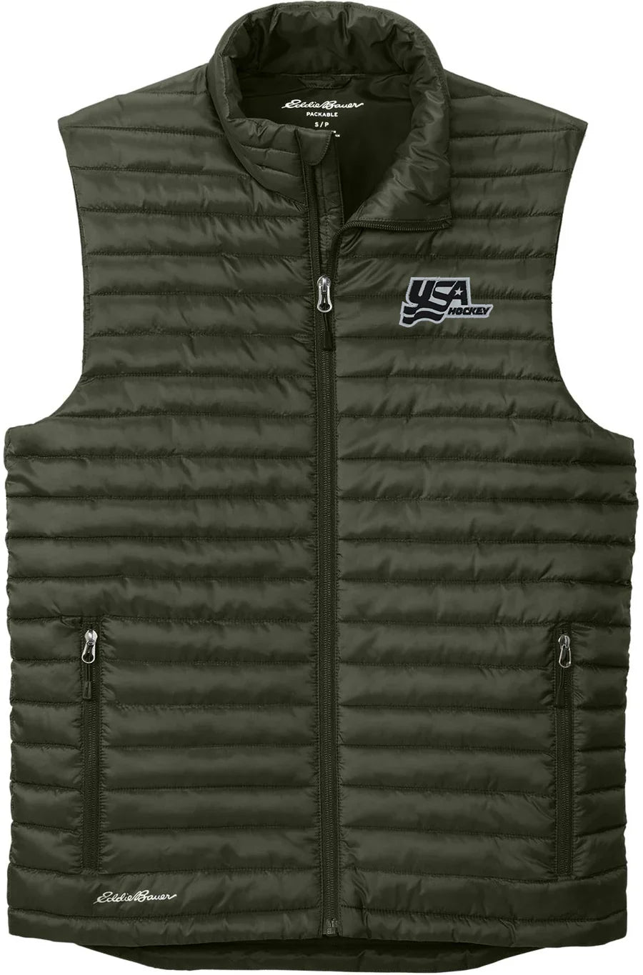 Eddie Bauer Packable Quilted Vest with custom logo embroidery