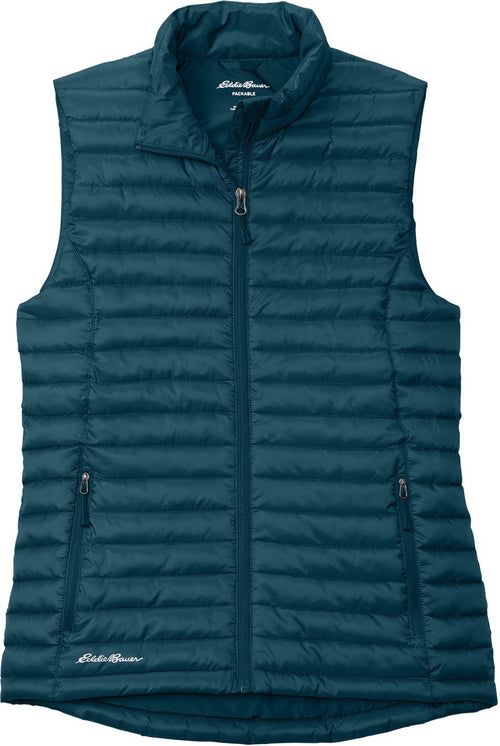 Eddie Bauer Women’s Packable Quilted Vest with custom logo embroidery