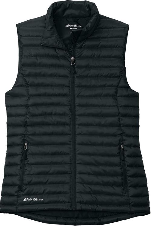 Eddie Bauer Women’s Packable Quilted Vest with custom logo embroidery
