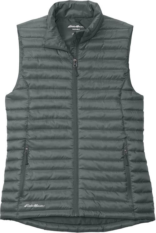 Eddie Bauer Women’s Packable Quilted Vest with custom logo embroidery
