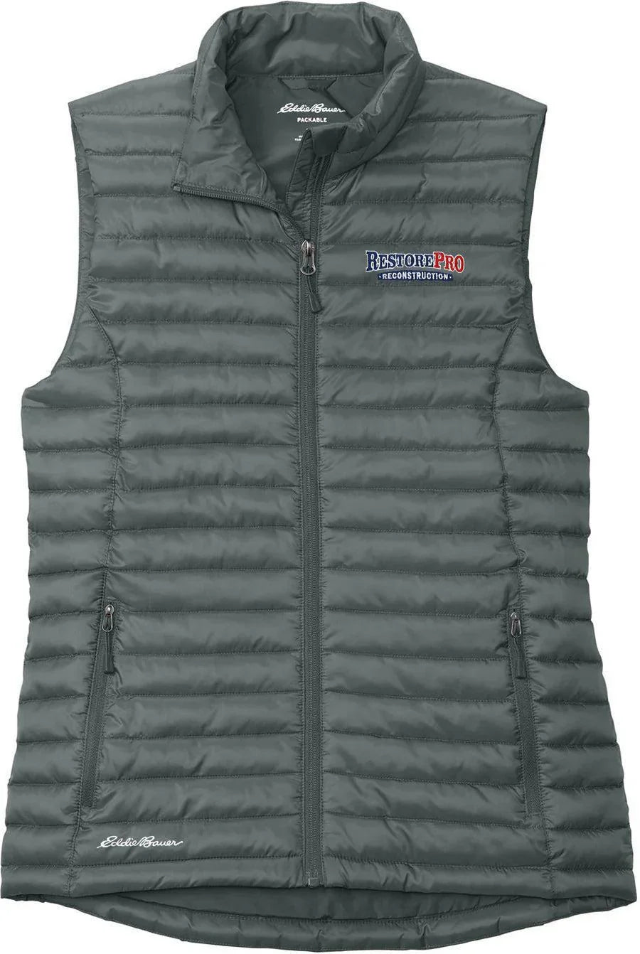 Eddie Bauer Women’s Packable Quilted Vest with custom logo embroidery