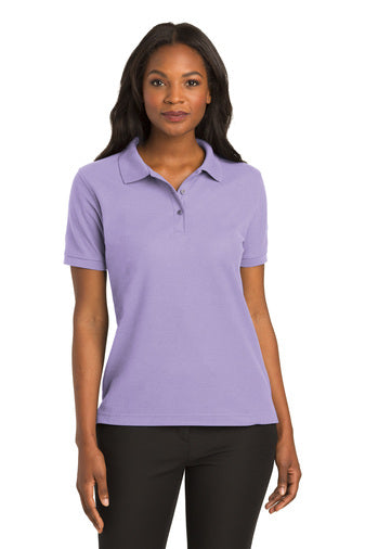 Port Authority Ladies Silk Touch Polo with custom logo embroidery