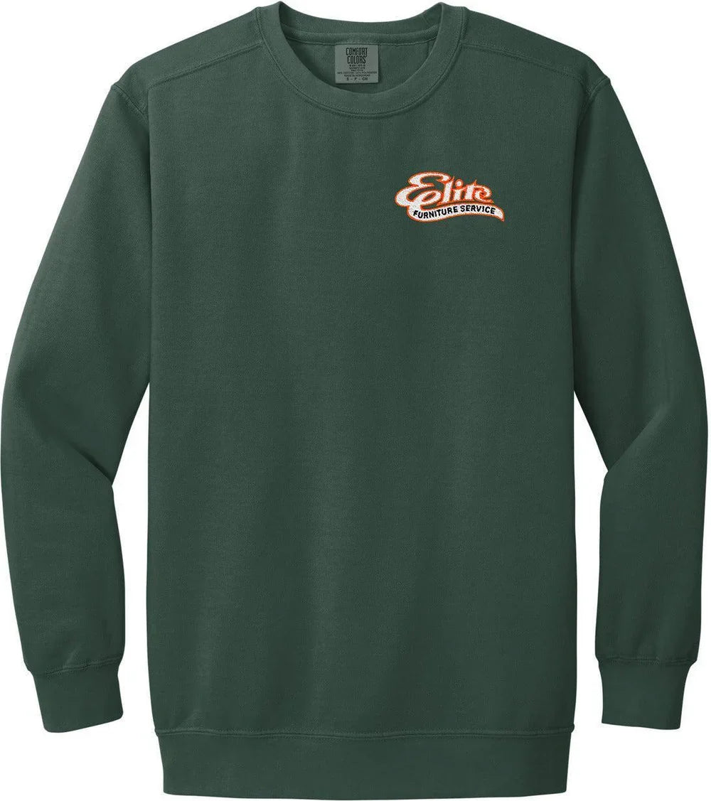 Comfort Colors Ring Spun Crewneck Sweatshirt with custom logo embroidery
