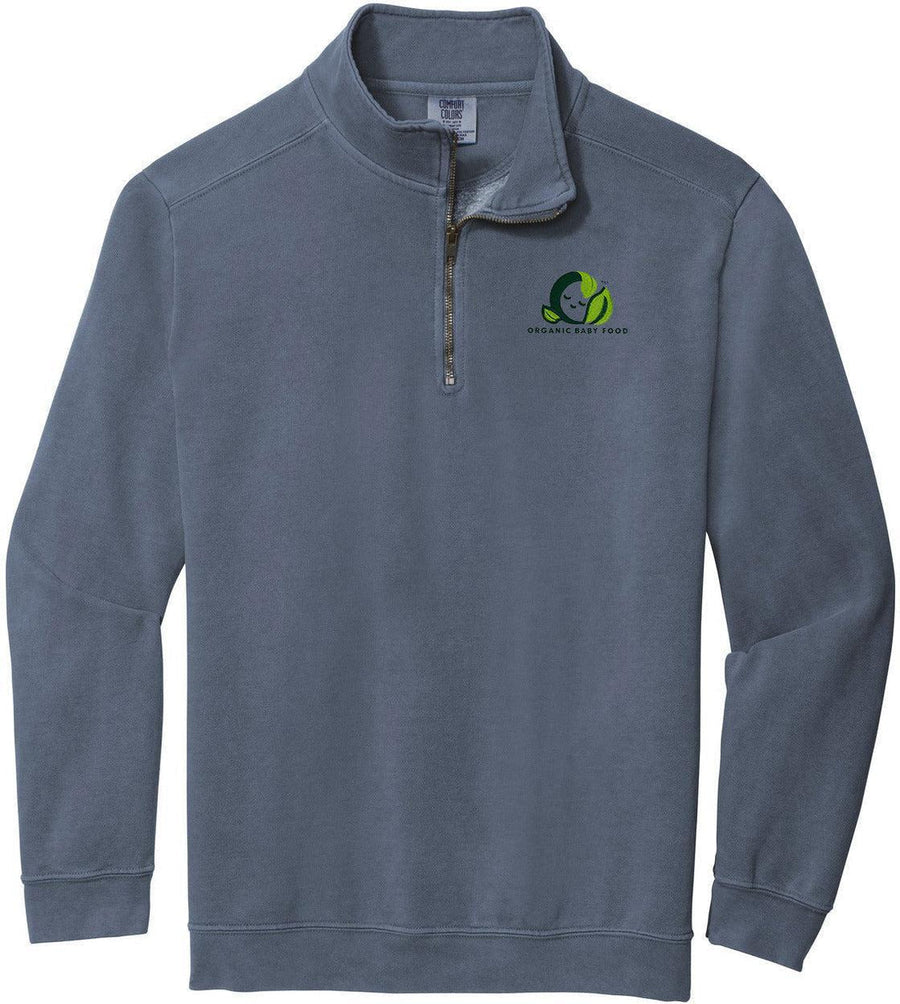Comfort Colors Ring Spun 1/4-Zip Sweatshirt with custom logo embroidery