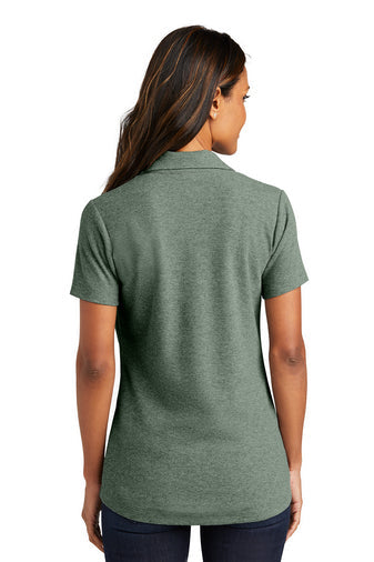 Port Authority Ladies C-FREE Cotton Blend Pique Polo with custom logo embroidery