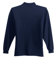 Port Authority Silk Touch Long Sleeve Polo with Pocket with custom logo embroidery