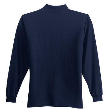 Port Authority Silk Touch Long Sleeve Polo with Pocket with custom logo embroidery