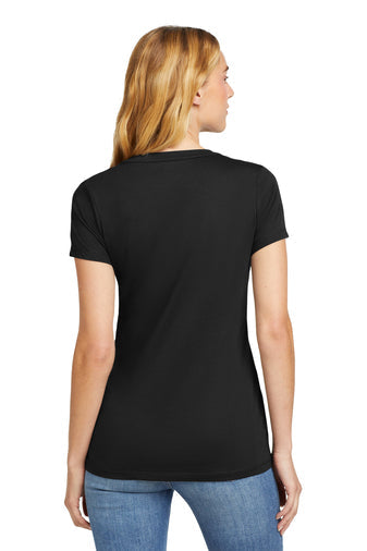 New Era Ladies Heritage Blend V-Neck Tee with custom logo embroidery