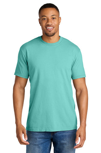 Comfort Colors Heavyweight Ring Spun Tee with custom logo embroidery