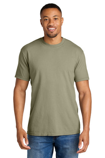 Comfort Colors Heavyweight Ring Spun Tee with custom logo embroidery