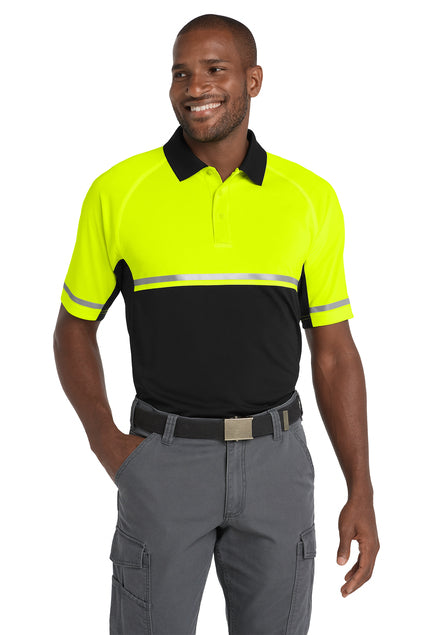CornerStone Select Lightweight Snag-Proof Enhanced Visibility Polo with custom logo embroidery