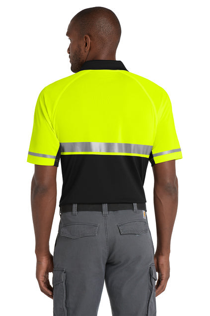 CornerStone Select Lightweight Snag-Proof Enhanced Visibility Polo with custom logo embroidery