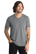Allmade Unisex Tri-Blend V-Neck Tee with custom logo embroidery