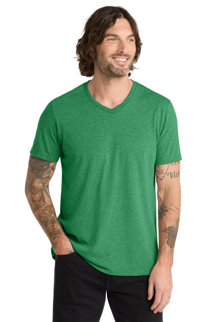 Allmade Unisex Tri-Blend V-Neck Tee with custom logo embroidery