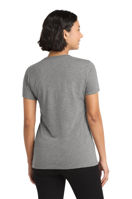 Allmade Women’s Tri-Blend V-Neck Tee with custom logo embroidery