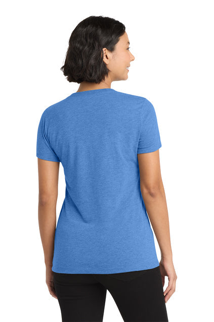 Allmade Women’s Tri-Blend V-Neck Tee with custom logo embroidery