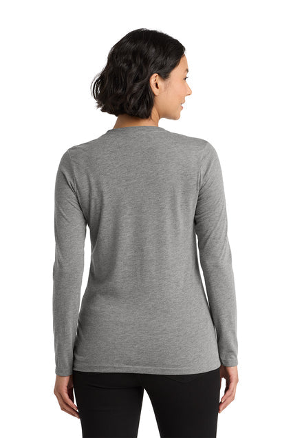 Allmade Women’s Tri-Blend Long Sleeve Tee with custom logo embroidery
