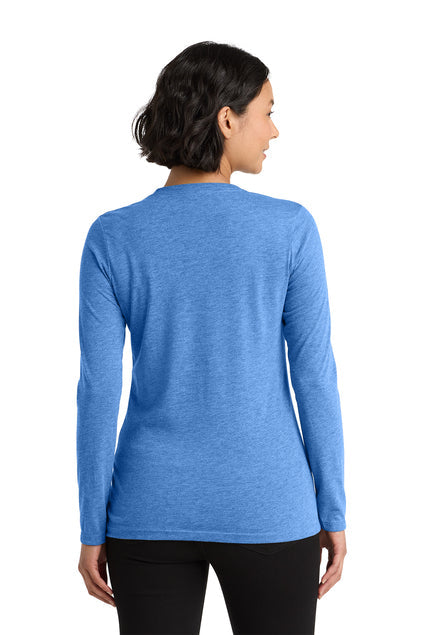 Allmade Women’s Tri-Blend Long Sleeve Tee with custom logo embroidery