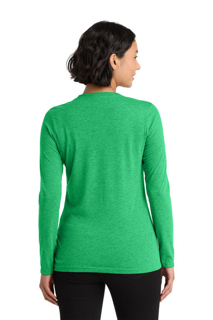 Allmade Women’s Tri-Blend Long Sleeve Tee with custom logo embroidery