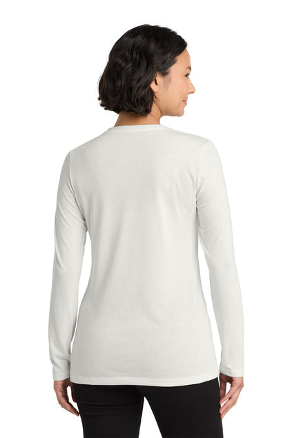 Allmade Women’s Tri-Blend Long Sleeve Tee with custom logo embroidery