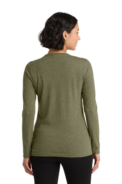 Allmade Women’s Tri-Blend Long Sleeve Tee with custom logo embroidery