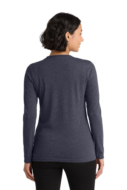 Allmade Women’s Tri-Blend Long Sleeve Tee with custom logo embroidery