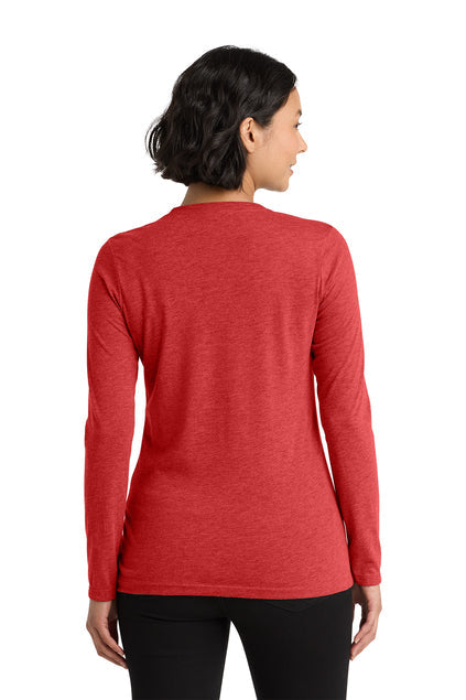 Allmade Women’s Tri-Blend Long Sleeve Tee with custom logo embroidery