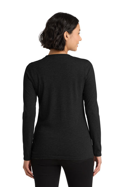 Allmade Women’s Tri-Blend Long Sleeve Tee with custom logo embroidery