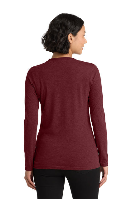 Allmade Women’s Tri-Blend Long Sleeve Tee with custom logo embroidery