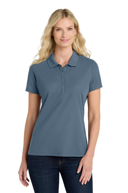 Port Authority Women's SuperPro React Polo with custom logo embroidery