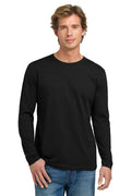 Next Level Apparel Cotton Long Sleeve Tee with custom logo embroidery