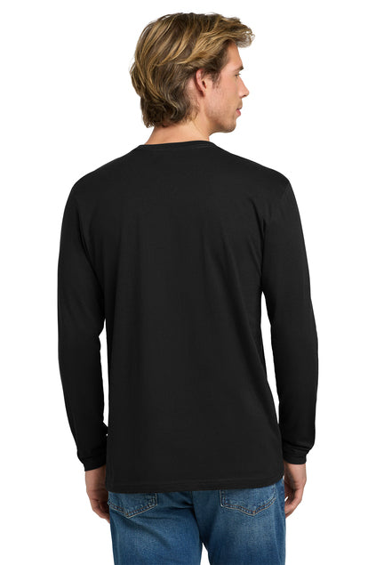 Next Level Apparel Cotton Long Sleeve Tee with custom logo embroidery