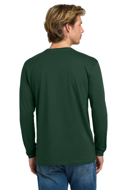 Next Level Apparel Cotton Long Sleeve Tee with custom logo embroidery