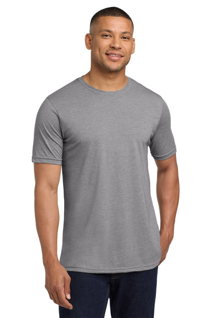 Next Level Apparel Adult Poly/Cotton Tee with custom logo embroidery