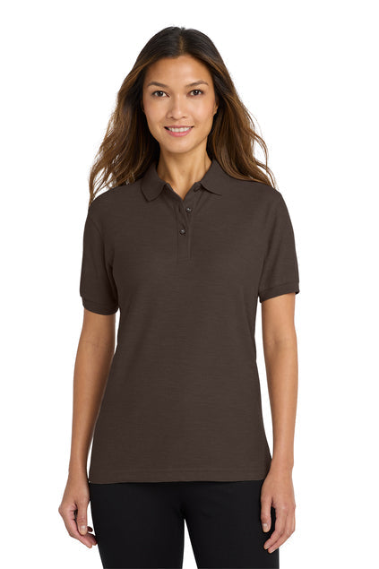 Port Authority Ladies Silk Touch Polo with custom logo embroidery