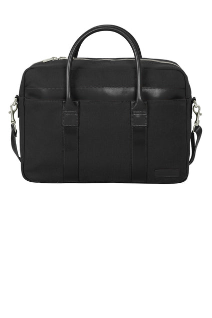 Brooks Brothers Wells Briefcase with custom logo embroidery