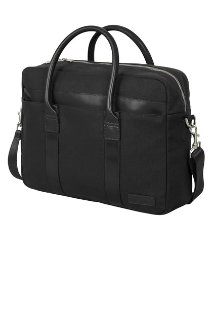 Brooks Brothers Wells Briefcase with custom logo embroidery