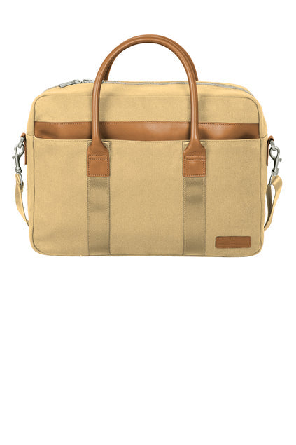 Brooks Brothers Wells Briefcase with custom logo embroidery