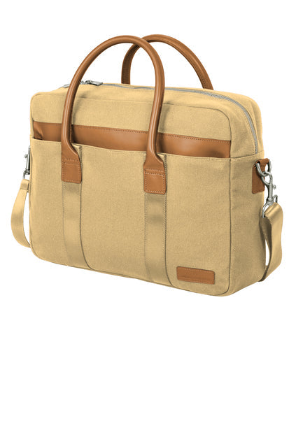Brooks Brothers Wells Briefcase with custom logo embroidery